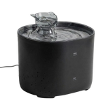 Fontaine à eau compacte noire pour chat 2,2L