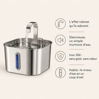 Fontaine inox bec robinet arche carrée 2,2 L - bénéfices