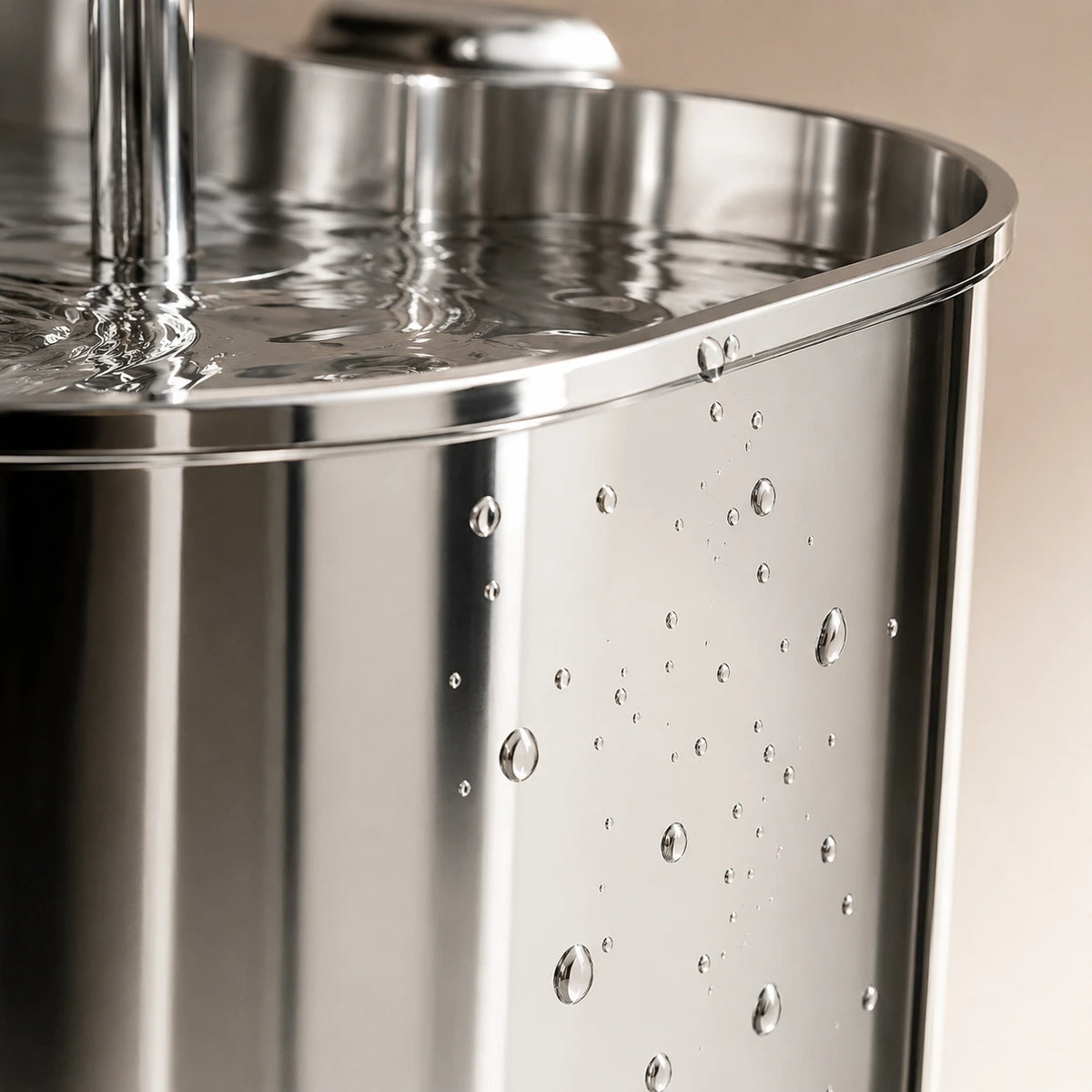 Fontaine inox bec robinet carré 2,2 L - acier inoxydable 304