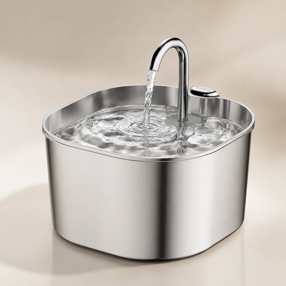 Fontaine inox bec robinet carré 2,2 L - surface pleine inox