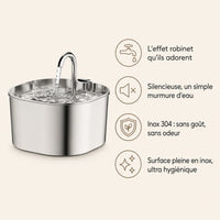 Fontaine inox bec robinet carré 2,2 L - bénéfices