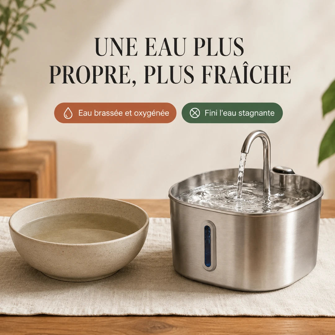 Eau plus propre et fraîche, fontaine inox bec robinet Image