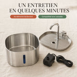 Fontaine inox bec robinet démontée, entretien facile