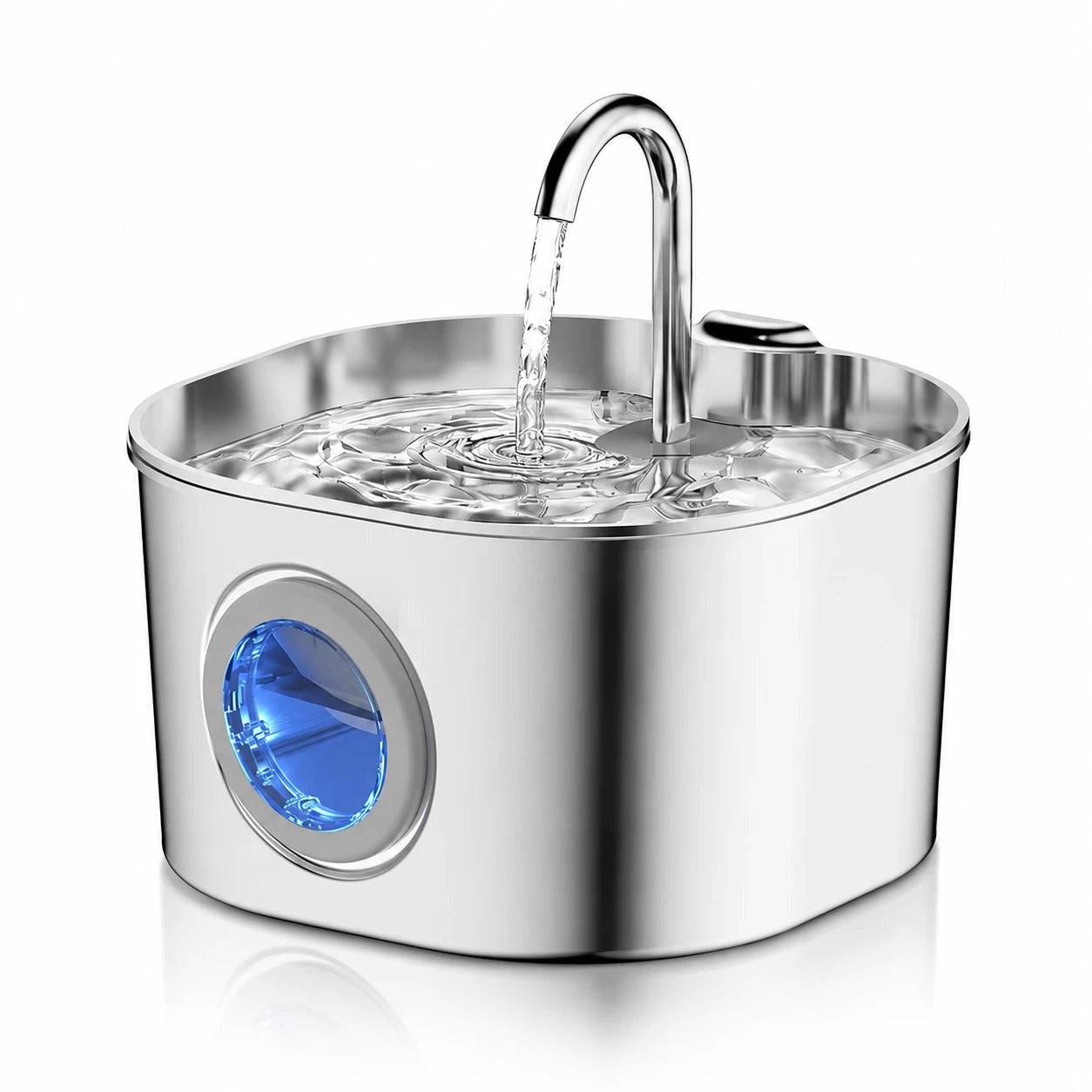 Fontaine inox bec robinet à hublot LED 2,2 L - vue principale