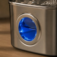 Fontaine inox bec robinet à hublot LED 2,2 L - hublot LED niveau d'eau