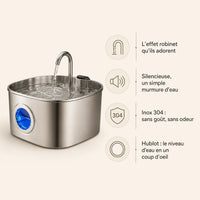 Fontaine inox bec robinet à hublot LED 2,2 L - bénéfices