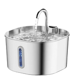 Fontaine à eau inox bec robinet pour chat 2,2L