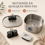 Fontaine FlowArc démontable à pompe amovible, nettoyage facile