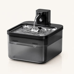 Fontaine à eau en inox noir DownyPaws — 2,5 L