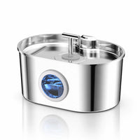 Fontaine inox ovale filet doux à hublot LED 2,2 L - vue principale