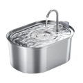 Fontaine à eau en acier inoxydable ovale pour chat – 3,2 L
