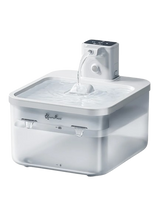 Fontaine à eau plastique blanche DownyPaws 2,5L pour chat
