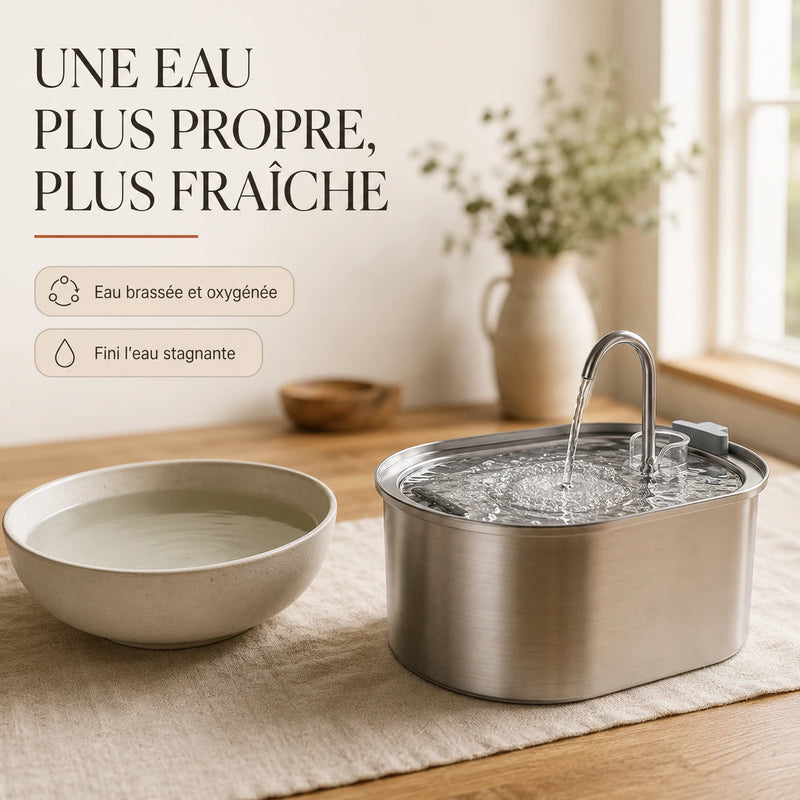 Une eau plus propre et plus fraîche, brassée et oxygénée