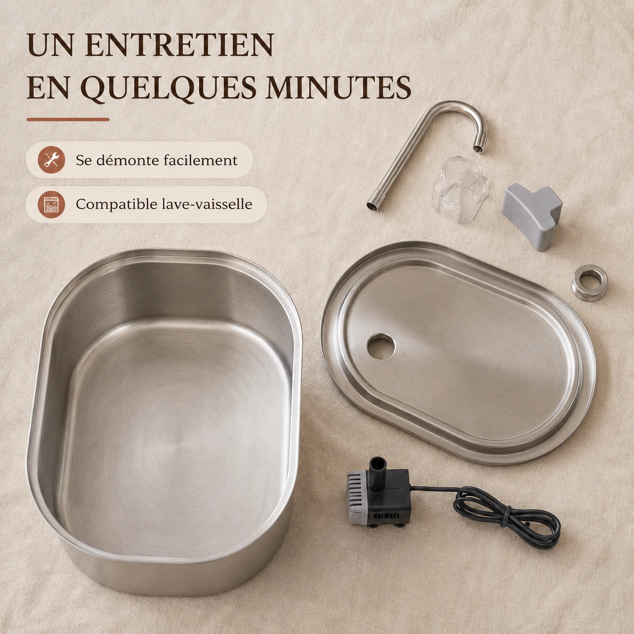 Un entretien en quelques minutes, compatible lave-vaisselle Image