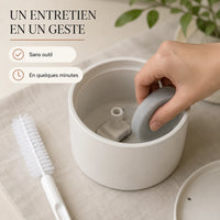 Nettoyage de la fontaine a chat avec le kit
