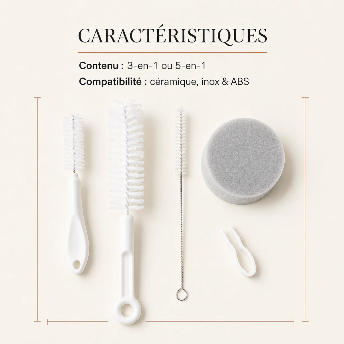 Caracteristiques du kit de nettoyage fontaine a chat
