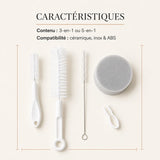 Caracteristiques du kit de nettoyage fontaine a chat