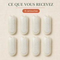 Contenu du pack de 8 cartouches filtres fontaine bec robinet 2,2 L