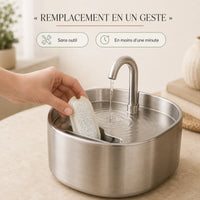 Remplacement du filtre dans la fontaine inox bec robinet 2,2 L