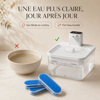 Eau plus claire avec les filtres fontaine DownyPaws 2,5 L
