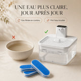 Eau plus claire avec les filtres fontaine DownyPaws 2,5 L