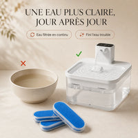 Eau plus claire avec les filtres fontaine DownyPaws 2,5 L