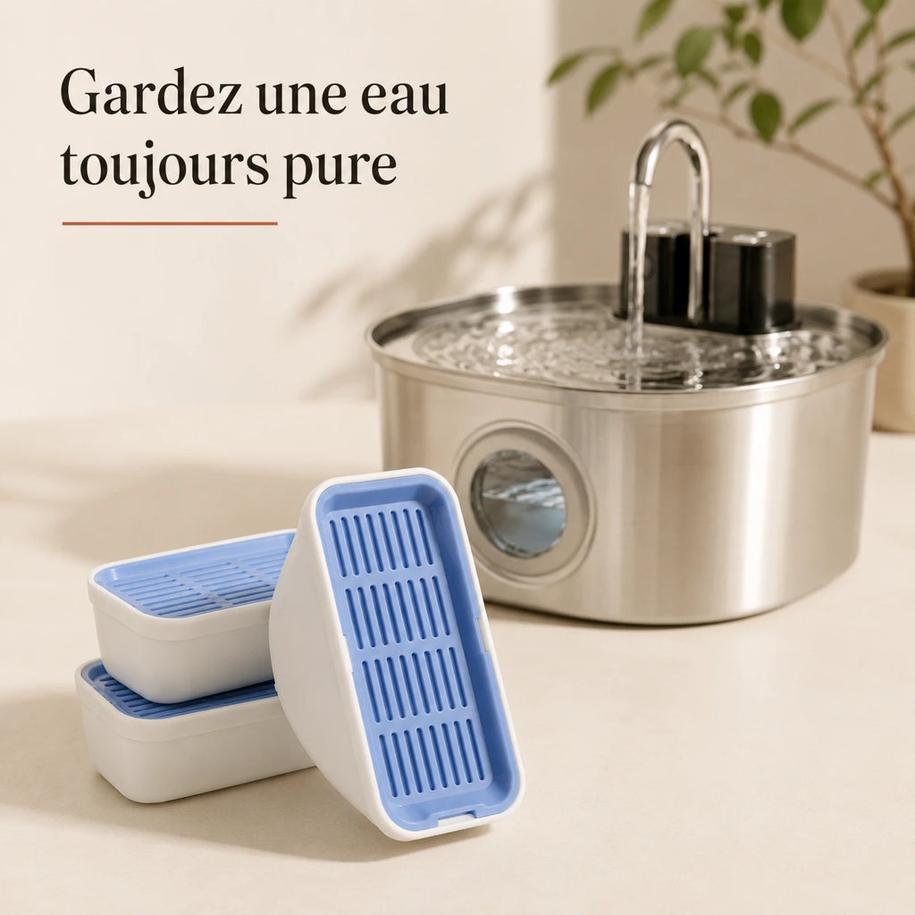 Filtres de rechange fontaine FlowArc 3,2 L, eau toujours pure