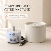 Pompe SMA-800 compatible fontaines ceramique 1 L et compactes 1,3 a 2,2 L