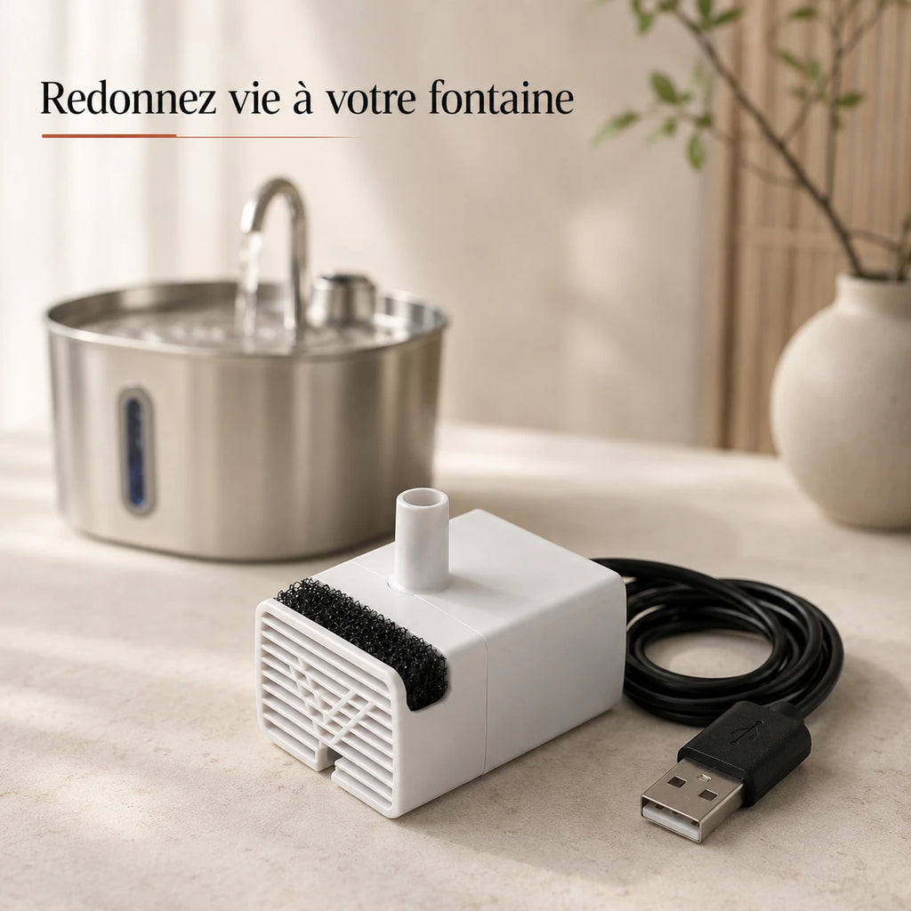 Pompe USB universelle de rechange, redonnez vie a votre fontaine
