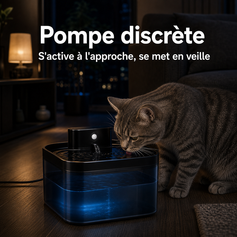 Pompe discrète — Fontaine sans fil 2,2 L capteur IR