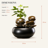 Dimensions de la fontaine à eau céramique 1 L