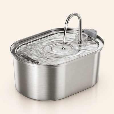 Fontaine à eau inox ovale - vue produit