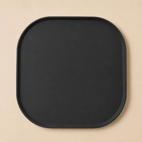 Tapis anti-gaspillage pour gamelle de chat — Noir